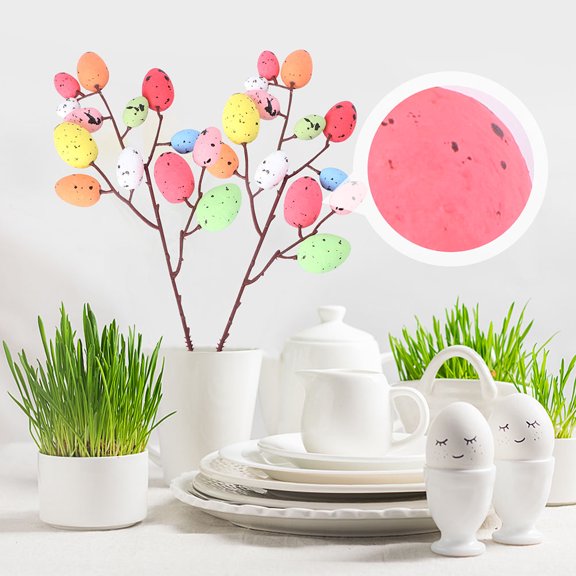 PTOOTP Easter Egg Decors Multi Color Foam for Home and Photo Decoration