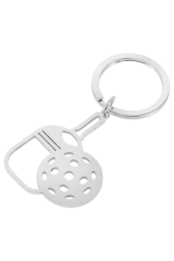 1Set Pickleball Keychain Stainless Steel Volleyball Keychain Sports Enthusiasts