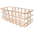 thumbnail image 1 of PTOOTP Iron Makeup Organizer Basket Rose Gold Multi-Use Desktop Storage for Home, 1 of 8