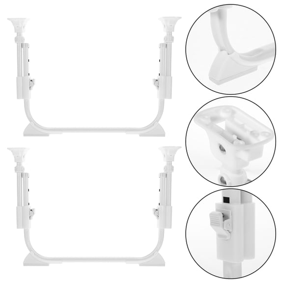 PTOOTP 1 Set Foldable U-Shaped Table Legs Self-locking Nonslip Metal ABS