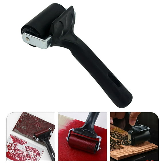 PTOOTP Stainless Steel Printmaking Roller with Rubber Coating for Even Ink Application and Smooth Art Printing