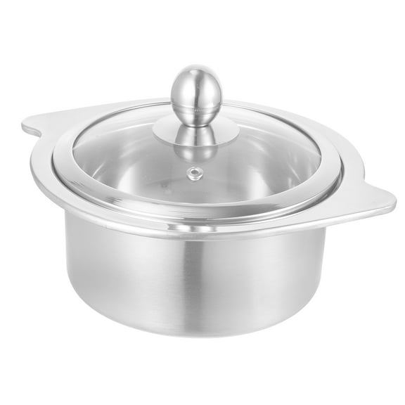 PTOOTP Small Non-Stick Cooking Pots with Lids, Easy to Clean, Round Set 16x16x8 cm, Ideal for Individuals