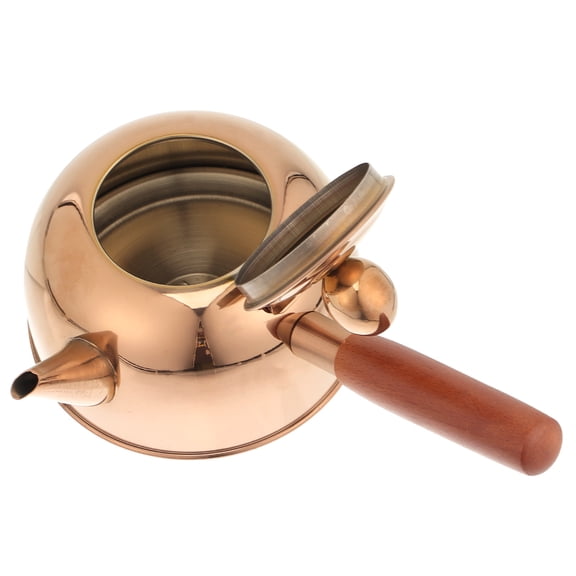 PTOOTP Stainless Steel Tea Kettle with Wooden Handle, Stove Top Whistling Kettle for Home Kitchen Use