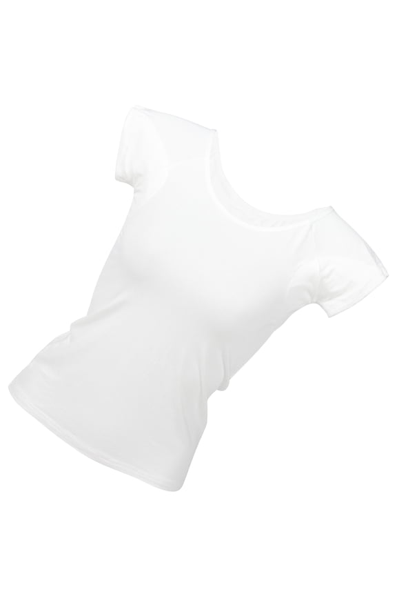 Women's White Breathable Short Sleeve Activewear T-Shirt Moisture Wicking Fitness Tee for Outdoor Exercise