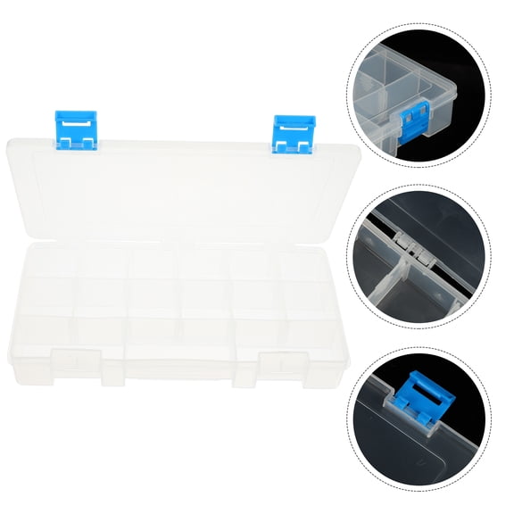 PTOOTP Portable Plastic Storage Container Organizer for Screws Nails Electronic Components and Small Parts