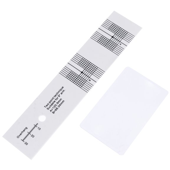 PTOOTP 1Set White Turntable Alignment Tool for Machine Use with Precision Balance Ruler