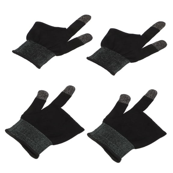 PTOOTP 2 Pairs Black Gaming Gloves with Sweat Resistant, Thin Design, Touchscreen Compatible for Improved Grip and Comfort