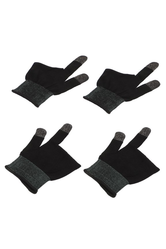 2 Pairs Black Gaming Gloves Sweat Resistant Non Thin Touchscreen Compatible for Enhanced Grip
