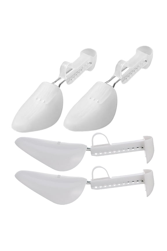 Durable Clear Shoe Trees, Adjustable Design for Men's Shoes and Sneakers 2Pairs