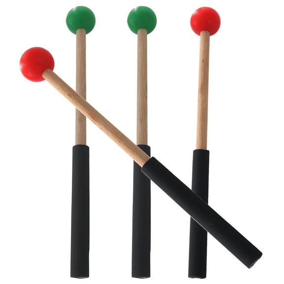 PTOOTP Wood Rubber Tongue Drum Mallets for Musical Instruments, Percussion Drumsticks for and Steel Tongue Drum