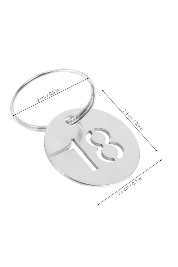 Stainless Steel Numbered Keychains with Elegant Hollow Design, and Stylish for Everyday Use, 20 Sets