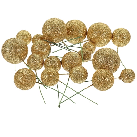 PTOOTP 20Pcs Golden Glitter Cake Decoration for Crafts and Party Supplies
