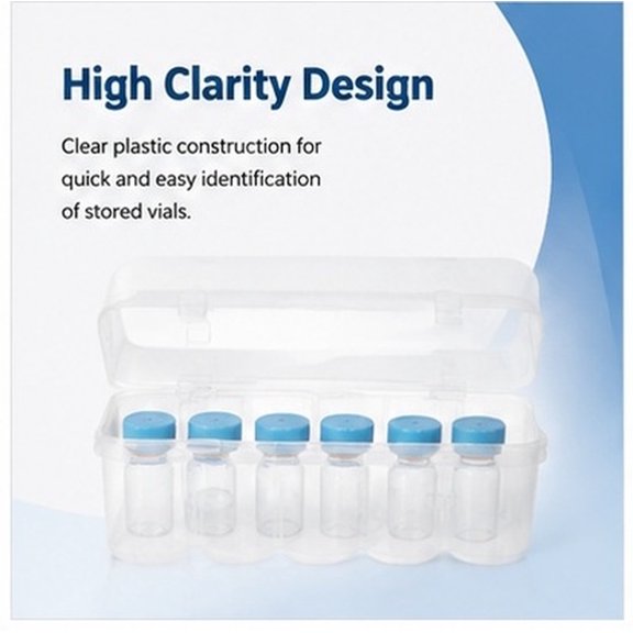 PTOOTP 20Pcs Portable Transparent Plastic Vial Organizer for Refrigerator and Laboratory