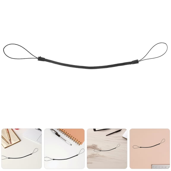 PTOOTP 20Pcs Durable Plastic Elastic Pen Lanyard Strap with Retractable Spring Rope