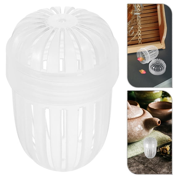 PTOOTP Tea Infuser Insert Transparent Plastic Mesh Basket for Loose Tea Home Use 20Pcs