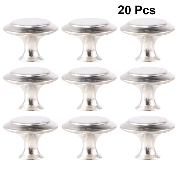 PTOOTP 20Pcs Plated Silver Stainless Steel Drawer Knobs Cabinet Hardware Pull Handle
