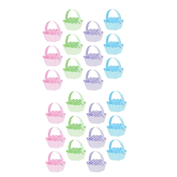 PTOOTP Decorative Easter Baskets Paper Assorted Colors for Home Storage and Holiday Basket Use