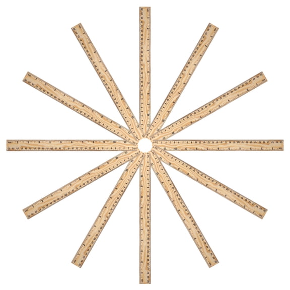 PTOOTP 26Pcs Chocolate Wooden Ruler DIY Yardstick Tailoring Tool for Precise Measurements