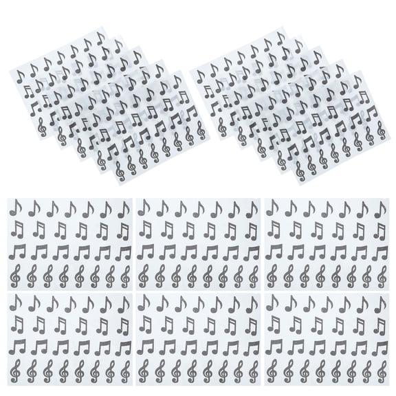 PTOOTP 27Pcs Music Note Stickers Black Glitter Sheet Motivational Music Class Reward Decals for Scrapbooking