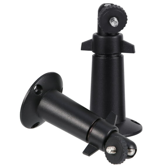 PTOOTP Black Camera Wall Mounts 360 Swivel 90 Tilt for Various Cameras 2Pcs