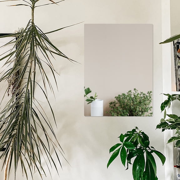 PTOOTP Clear Acrylic Mirror with Dual Mounting Options, Easy to Clean Reflective for Home, Office, Bathroom, and Wall Use