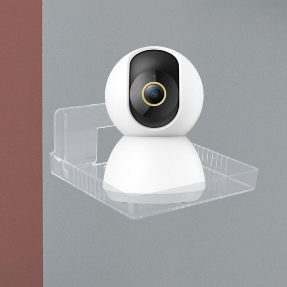 PTOOTP Transparent Baby Monitor Wall Mount Adhesive Shelf for Home Use, No Drill, Easy Installation, 2 Pieces