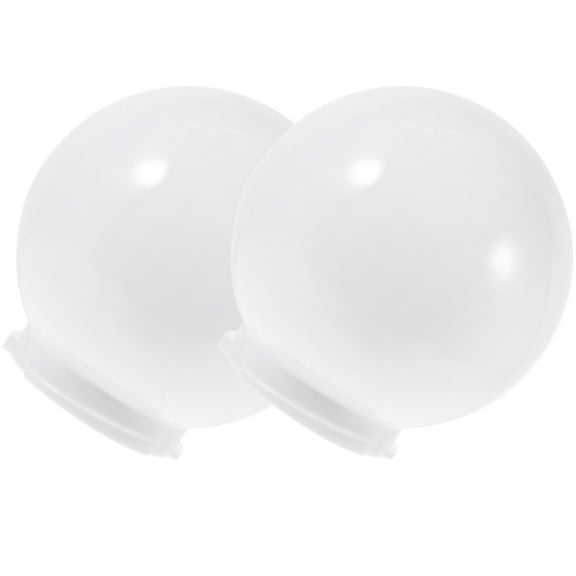 PTOOTP Transparent Acrylic Globe Lampshade for Outdoor Use, and Stylish, 2 Pieces Set
