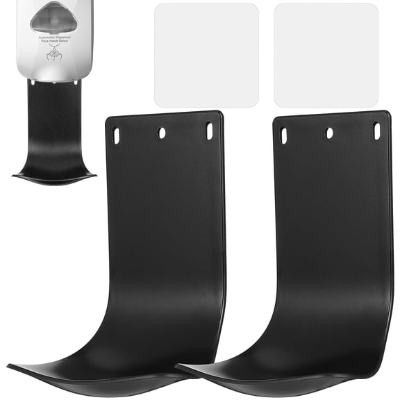 PTOOTP 2Pcs Automatic Dispenser Drip Tray Wall Mounted Soap Tray Black ABS Material Easy Install