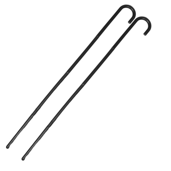 PTOOTP 2Pcs Black Plastic Dance Cane Lightweight Walking Stick Props for Carnival Costume