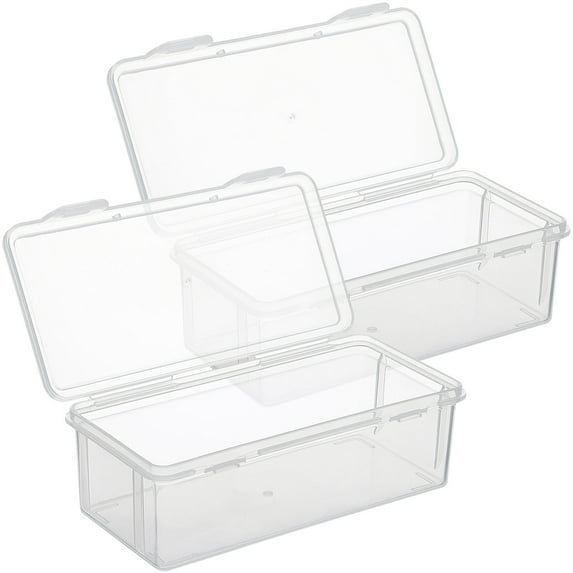 PTOOTP 2-Pack Clear Plastic Bread Storage Containers Kitchen Organizer PP Material