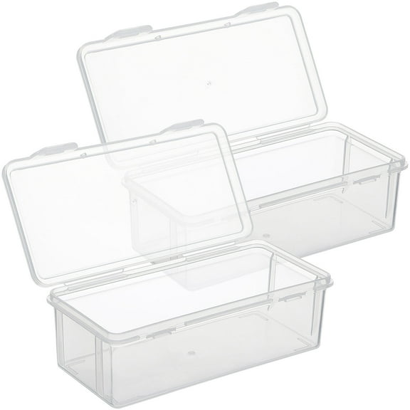 PTOOTP 2-Pack Clear Plastic Bread Storage Containers Kitchen Organizer PP Material
