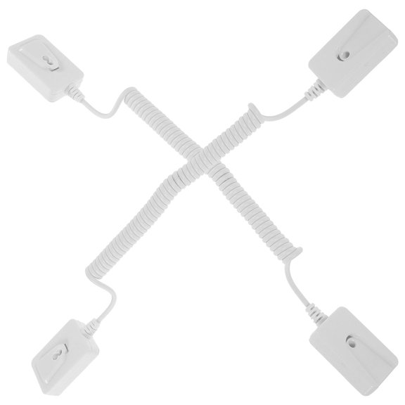 PTOOTP TV Remote Holder Retractable Tether White Plastic Universal Design for Home 2Pcs