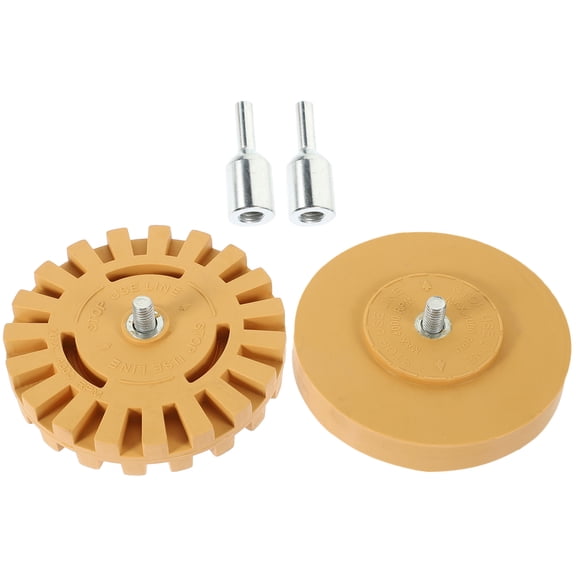 PTOOTP Car Sticker Remover Tool, Light Brown Rubber Eraser Wheel, 2Pcs