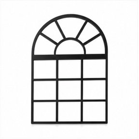 PTOOTP Black Plastic Fake Window Frame Decor for Farmhouse Entryway 2Pcs