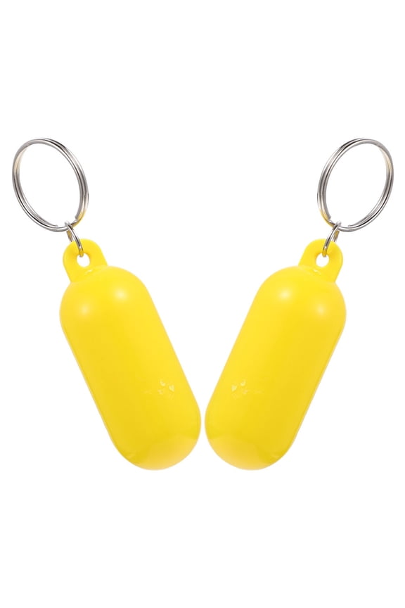 2Pcs Floating Keychain Yellow Surfboard Pendant Durable Zinc Alloy Key Float for Outdoor
