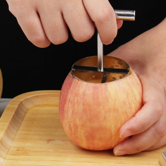 PTOOTP 2Pcs Metal Fruit Corer with Comfortable Grip for Quick Fruit Core Removal