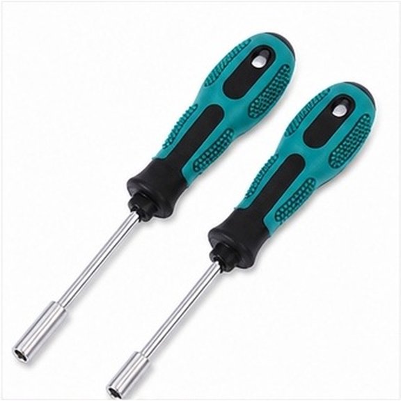 PTOOTP 2Pcs Green Extension Handle Screwdriver Set for Precise Home Repair and Controller Opening