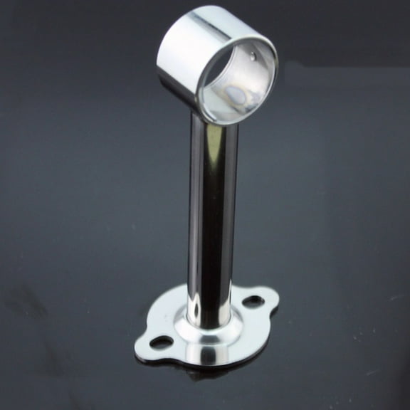 PTOOTP Stainless Steel Closet Rod Brackets, Round Design, Easy Install, 2 Pieces for Closet Organization