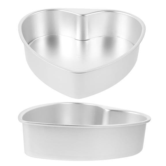PTOOTP 2-Piece Aluminum Heart-Shaped Cake Molds Baking Pans Set for Cakes and Delicious Desserts