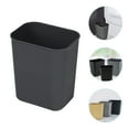 thumbnail image 1 of PTOOTP 2-Pack Black Rectangular Trash Bins Set, Simple and Stylish Design for Bedroom, Kitchen, Bathroom, and Home Use, 1 of 8