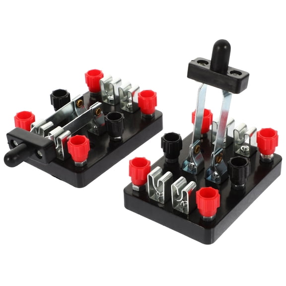 PTOOTP 2Pcs Laboratory Double Pole Electrical Switch with Screw Binding Post for Safe Testing