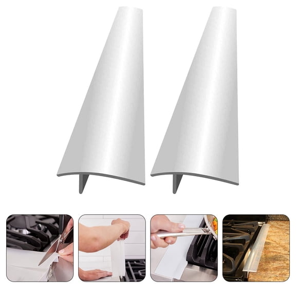 PTOOTP Kitchen Oven Side Guard Silicone Transparent Non- Sealing Filler 2 Pieces