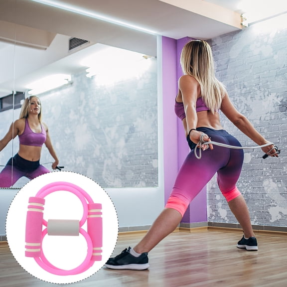 PTOOTP 2Pcs Pink Multi Function Pull Rope for Fitness with Durable Stretch Resistance