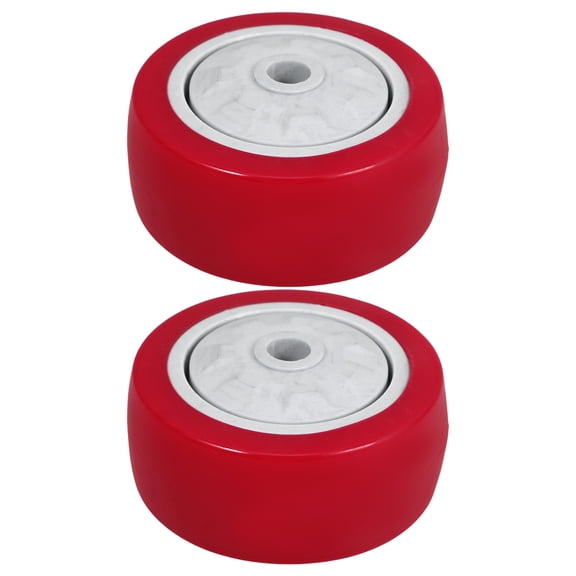 PTOOTP Red PVC Swivel Replacement Casters 2-Pack for Smooth Rolling and Performance