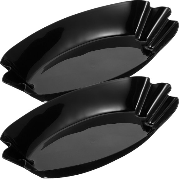PTOOTP Coffee Bean Tray Sample Tray Black Plastic 2Pcs