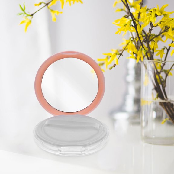 PTOOTP 2Pcs Small Container Plastic Portable Built-in Mirror for Women on Makeup