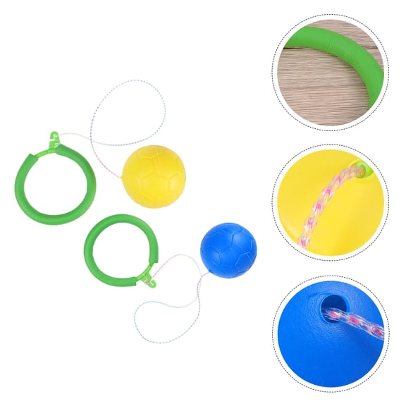 PTOOTP 2Pcs Soft Jumping Rings for Fitness and Leisure Assorted Color