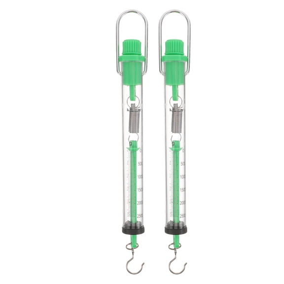 PTOOTP Yellow Plastic Spring Weighing Scale 2Pcs for Force and Gram Measurement