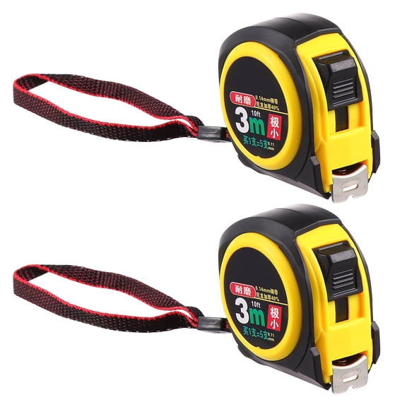 PTOOTP 2-Pack Measuring Tape with Three Rivet Design, Assorted Color Distance Bands for Accurate Marking and Measurement