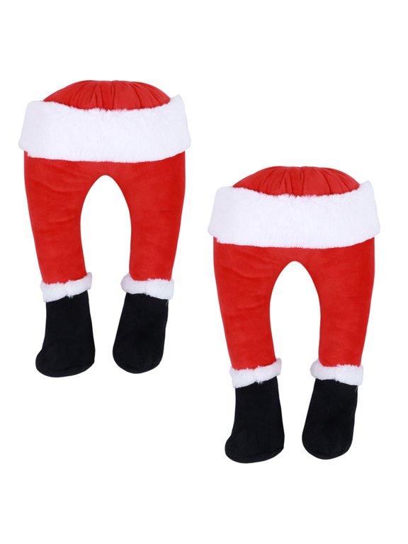 Red Decorative Fake Legs for Christmas Party Supplies and Home Decor 2Pcs